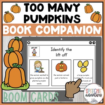Preview of Too Many Pumpkins Book Companion Boom Cards