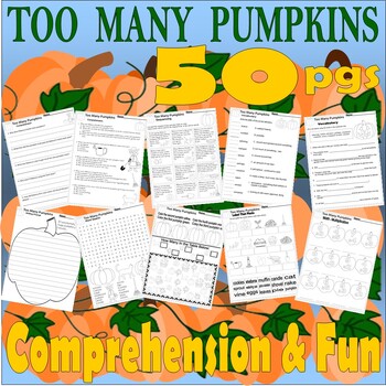 Preview of Too Many Pumpkins Fall Read Aloud Book Study Companion Reading Comprehension