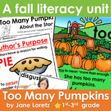 Too Many Pumpkins -a fall literacy unit