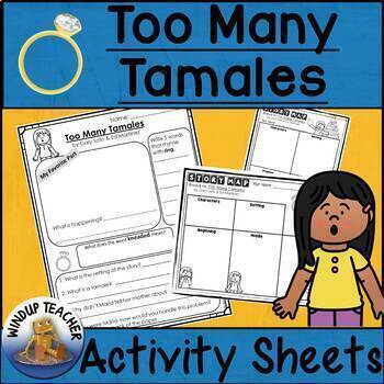 Preview of Too Many Tamales Activity Sheets - Christmas Book Printable Worksheets