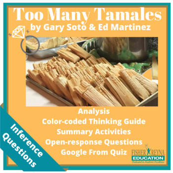 Preview of Too Many Tamales Comprehension Activities and test questions