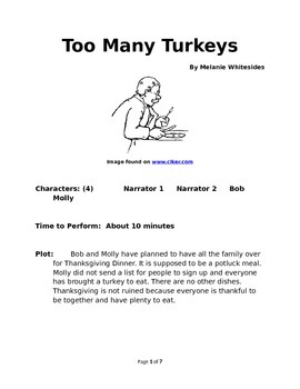 Preview of Too Many Turkeys