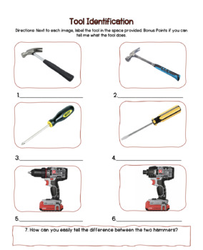 Preview of Tool Identification Study Guide