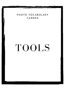 Preview of Tool Photo Vocabulary Cards