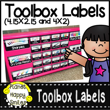 Preview of Teacher Toolbox Labels To Match Any Décor
