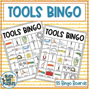 Preview of Tools Bingo Game - Carpentry Woodworking Shop