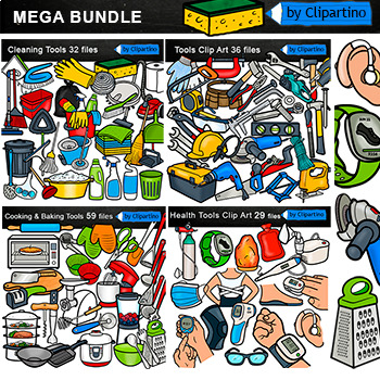 Preview of Tools Clip Art Bundle /Clipart Commercial use/ Medical tools/ Cooking Backing