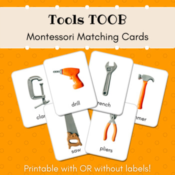 Preview of Tools Montessori Matching Cards (SafariLtd Toob)