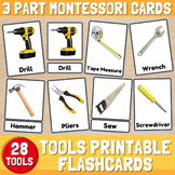 Tools Printable Flashcards | Workshop Tools Montessori 3-P