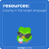 Tools for staying in the target language