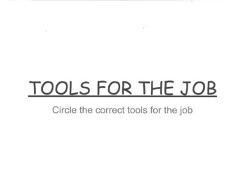 Preview of Tools for the Job Visual Worksheet