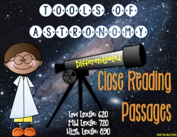 Preview of Tools of Astronomy {Differentiated Close Reading Passages & Questions}