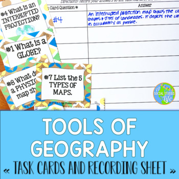 Preview of Tools of Geography Task Cards