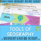 Tools of Geography Vocabulary Matching Activity - Bright Chevron