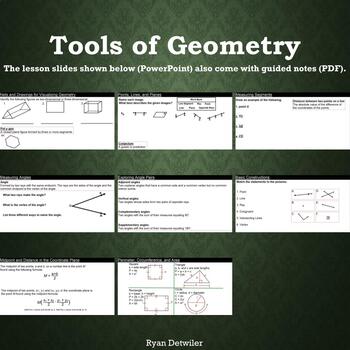 Preview of Tools of Geometry Unit Pack