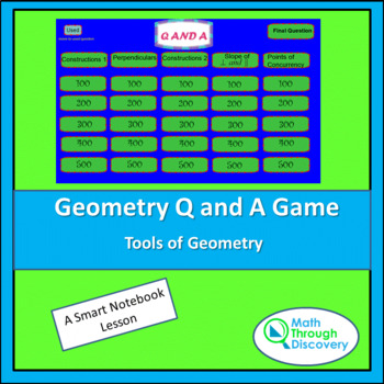 Preview of Geometry - Smartboard Q and A Game - Tools of Geometry