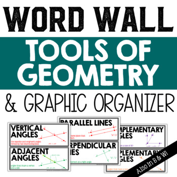 Preview of Tools of Geometry Vocabulary Word Wall and Graphic Organizer