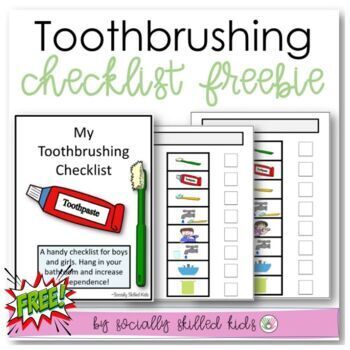 Preview of Toothbrushing Routine | Picture Board and Checklist