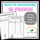 Tooth Brushing and Excerice Log: French