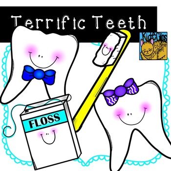 Preview of Tooth Clip Art Dental Health Clip Art by Kid-E-Clips Commercial and Personal Use