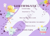 Tooth Fairy Certificate- Home School Printables