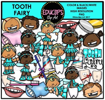 Preview of Tooth Fairy Clip Art Bundle {Educlips Clipart}