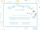 Tooth Fairy Club Certificate
