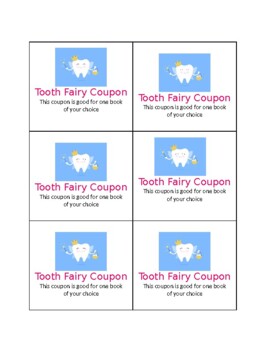 Tooth Fairy Coupon by Sweet Sugar Beets | TPT