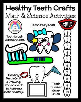 Preview of Tooth Fairy, Toothbrush Addition, Numbers /Counting: Dental Craft Activities