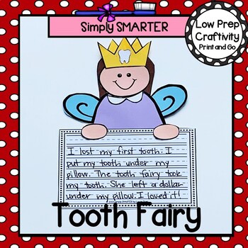 Preview of Tooth Fairy Writing Cut and Paste Craftivity