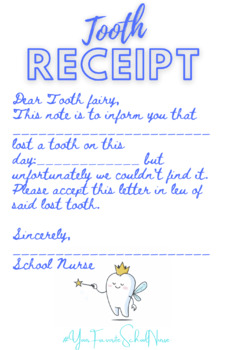 Preview of Tooth Receipt