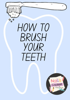 Preview of Tooth Template for Writing Instructions for  Brushing Your Teeth