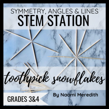 Preview of Build A Snowflake | Toothpick Snowflakes | STEM Activities for Winter