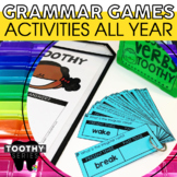 2nd and 3rd Grade Grammar Toothy® Task Cards | Grammar Act