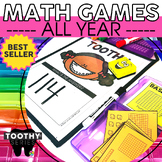 1st and 2nd Grade Math Toothy® Task Cards Bundle | Math Games | Math Centers