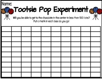 Tootsie Roll Pop Experiment by Claire Brown | TPT