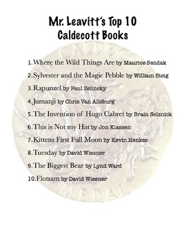 Preview of Top 10 Caldecott Books