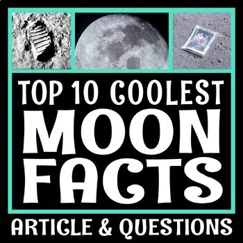 Preview of Fun Facts about the Moon Reading Article and Worksheet Sub Plan