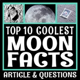 Fun Facts about the Moon Reading Article and Worksheet Sub Plan