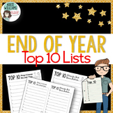 End of the Year Writing - Top 10 List Activity