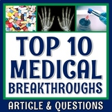 Science or Health Sub Plan Top 10 Medical Breakthroughs Re
