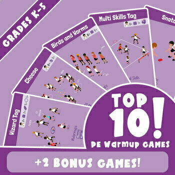 Preview of Top 10 Fun Warm up games for any lesson - 1st - 5th grade  (+2 Bonus Games!)