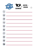 Top 10 Pop Songs 2010 to 2020.  Music. ESL. EFL. Game.