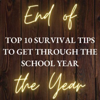 Preview of Top 10 Survival Tips for Students to Get Through School Year- Writing Assignment