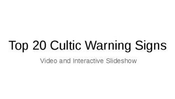 Preview of Top 20 Cultic Warning Signs - Interactive PowerPoint