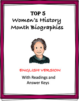 Preview of Top 5 Biographies @35% off! Women's History Month (English Version)