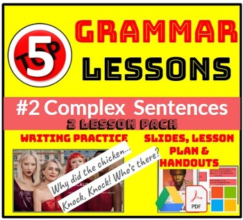 Preview of Top 5 Grammar Rules for Secondary Students: #2 Complex Sentences (2 Lessons!)
