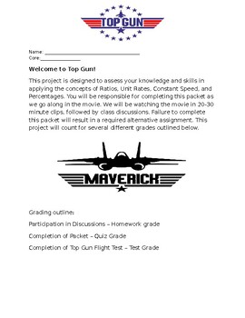 Preview of Top Gun: Maverick Project Packet