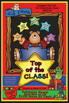Preview of Top of the Class - School Teacher Clip Art Collection by DJ Inkers