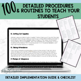 100 Detailed Routines & Procedures To Teach Students with 